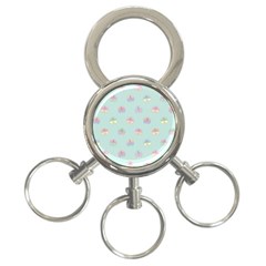 Butterfly Pastel Insect Green 3-ring Key Chains by Nexatart