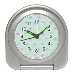 Butterfly Pastel Insect Green Travel Alarm Clocks by Nexatart