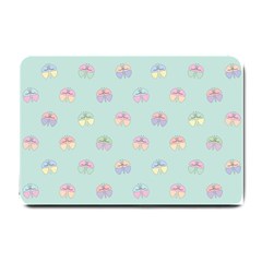 Butterfly Pastel Insect Green Small Doormat  by Nexatart