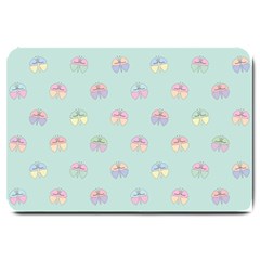 Butterfly Pastel Insect Green Large Doormat  by Nexatart