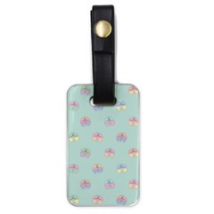 Butterfly Pastel Insect Green Luggage Tags (one Side)  by Nexatart