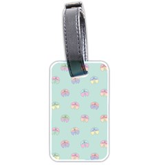 Butterfly Pastel Insect Green Luggage Tags (two Sides) by Nexatart