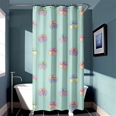 Butterfly Pastel Insect Green Shower Curtain 36  X 72  (stall)  by Nexatart