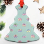 Butterfly Pastel Insect Green Ornament (Christmas Tree)  Front