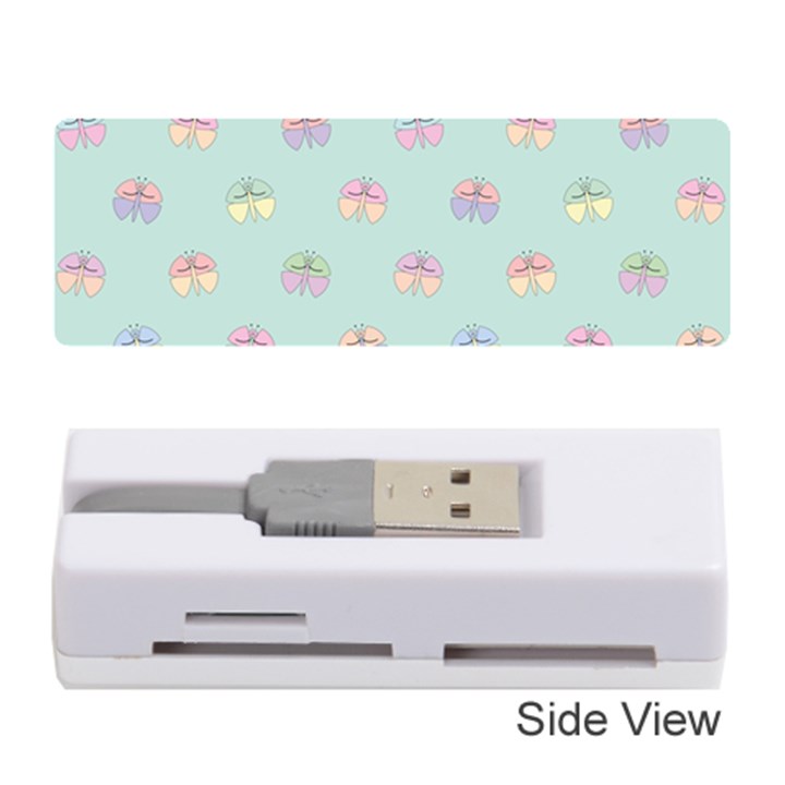 Butterfly Pastel Insect Green Memory Card Reader (Stick) 