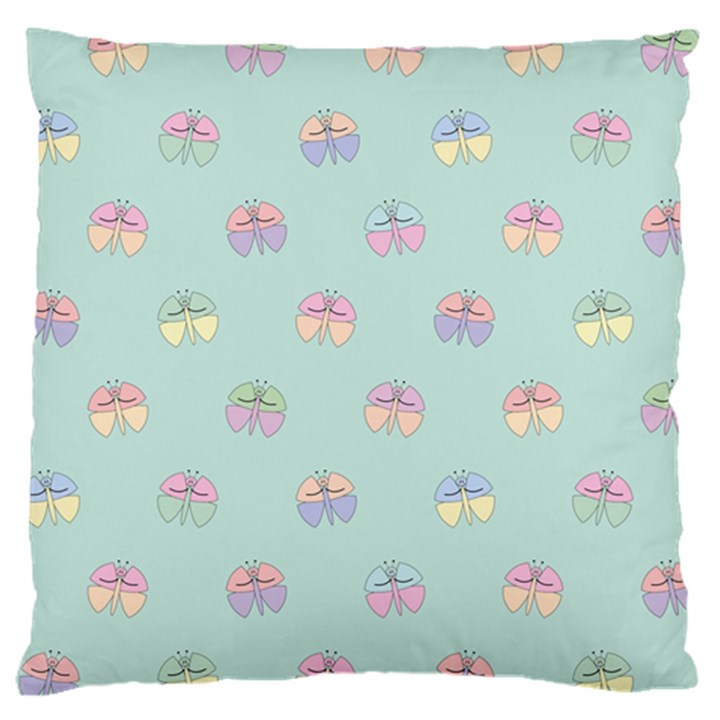 Butterfly Pastel Insect Green Large Cushion Case (One Side)