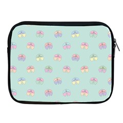 Butterfly Pastel Insect Green Apple Ipad 2/3/4 Zipper Cases by Nexatart