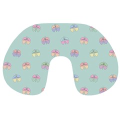 Butterfly Pastel Insect Green Travel Neck Pillows by Nexatart