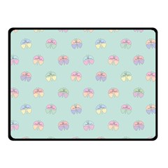 Butterfly Pastel Insect Green Double Sided Fleece Blanket (small)  by Nexatart