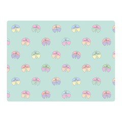 Butterfly Pastel Insect Green Double Sided Flano Blanket (mini)  by Nexatart