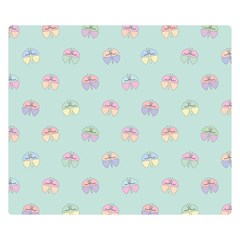 Butterfly Pastel Insect Green Double Sided Flano Blanket (small)  by Nexatart