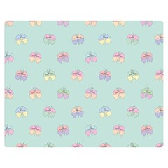 Butterfly Pastel Insect Green Double Sided Flano Blanket (medium)  by Nexatart