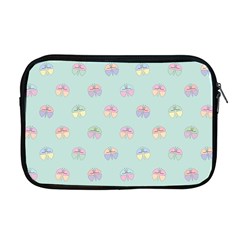 Butterfly Pastel Insect Green Apple Macbook Pro 17  Zipper Case by Nexatart