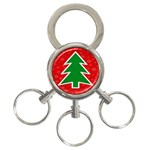 Christmas Tree 3-Ring Key Chains Front