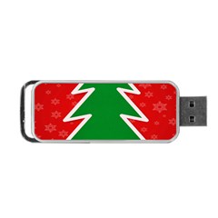 Christmas Tree Portable Usb Flash (one Side) by Nexatart