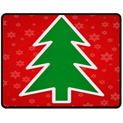 Christmas Tree Double Sided Fleece Blanket (medium)  by Nexatart