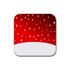 Christmas Background  Rubber Coaster (Square) 