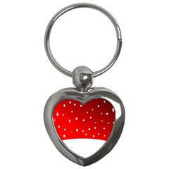 Christmas Background  Key Chains (Heart) 