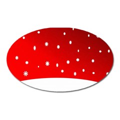 Christmas Background  Oval Magnet