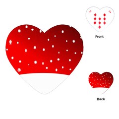 Christmas Background  Playing Cards (Heart) 