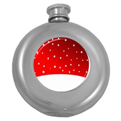 Christmas Background  Round Hip Flask (5 oz)