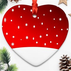 Christmas Background  Heart Ornament (Two Sides)