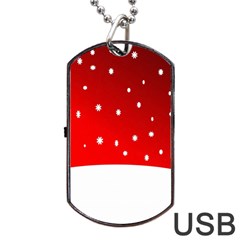 Christmas Background  Dog Tag USB Flash (Two Sides)