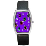 Christmas Baubles Barrel Style Metal Watch Front