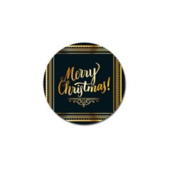 Christmas Gold Black Frame Noble Golf Ball Marker by Nexatart