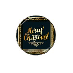 Christmas Gold Black Frame Noble Hat Clip Ball Marker (4 Pack) by Nexatart