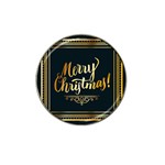 Christmas Gold Black Frame Noble Hat Clip Ball Marker (10 pack) Front