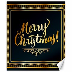 Christmas Gold Black Frame Noble Canvas 8  X 10  by Nexatart