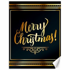 Christmas Gold Black Frame Noble Canvas 12  X 16   by Nexatart