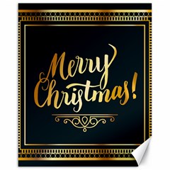 Christmas Gold Black Frame Noble Canvas 16  X 20   by Nexatart