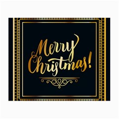 Christmas Gold Black Frame Noble Small Glasses Cloth (2-side) by Nexatart