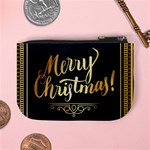 Christmas Gold Black Frame Noble Mini Coin Purses Back