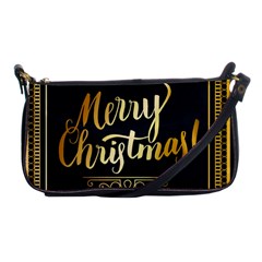 Christmas Gold Black Frame Noble Shoulder Clutch Bags by Nexatart