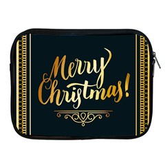 Christmas Gold Black Frame Noble Apple Ipad 2/3/4 Zipper Cases by Nexatart