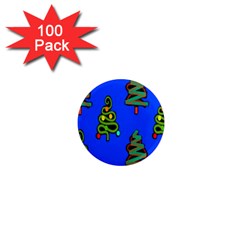 Christmas Trees 1  Mini Magnets (100 Pack)  by Nexatart