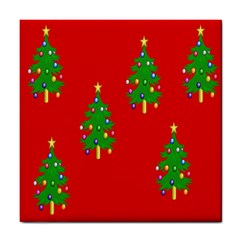 Christmas Trees Tile Coasters