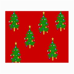 Christmas Trees Small Glasses Cloth by Nexatart