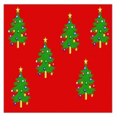 Christmas Trees Large Satin Scarf (square) by Nexatart