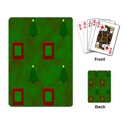 Christmas Trees And Boxes Background Playing Card by Nexatart