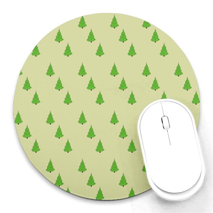 Christmas Wrapping Paper Pattern Round Mousepads