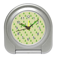 Christmas Wrapping Paper Pattern Travel Alarm Clocks by Nexatart