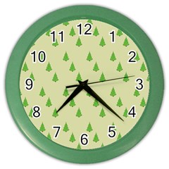 Christmas Wrapping Paper Pattern Color Wall Clocks by Nexatart