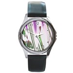 Colored Pattern Round Metal Watch Front