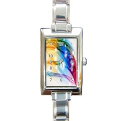 Colour Abstract Rectangle Italian Charm Watch