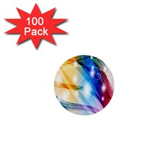 Colour Abstract 1  Mini Buttons (100 Pack) 