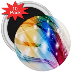 Colour Abstract 3  Magnets (10 Pack) 